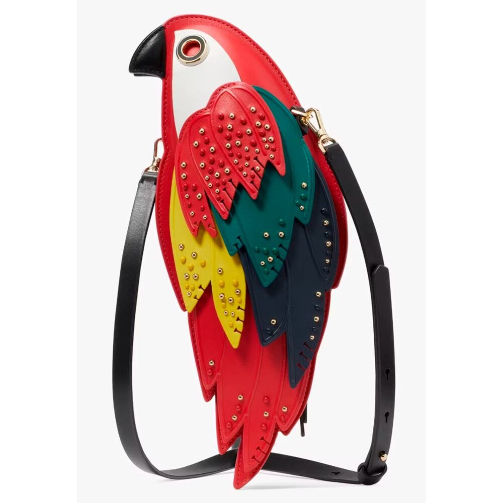 S Share Kate Spade Rio Parrot Red Leather Crossbody Bag NWT PXRUA370 Purse $458